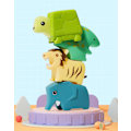 Miniatyrbillede 4 af 5: 3 stk. børns badelegetøj - bløde og fleksible dyreformer med sprøjte- og pivefunktioner (Jurassic-A)