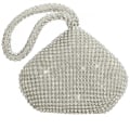 Miniatyrbilde 1 av 5: Kvinners Aftenveske Glitrende Rhinestone Veske Triangle Designer Kjede Clutch Veske Fest Prom Bryllup Veske