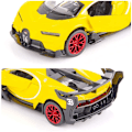 Miniatyrbild 4 av 4: Bugatti Vision GT Superbil 1/32 Zink Legering Die-Cast Dragbil Modell Leksak Ljud och Ljus för Pojke Flicka Present (Gul)