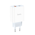 Miniatyrbilde 1 av 5: hoco. C97A Europeisk standard PD20W+QC3.0 lader for iPhone13 mobiltelefon hurtiglading hode