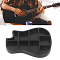Miniatyrbild 11 av 11: Trägitarrplockhållare Gitarrformad 9 Fack Multifunktionell Plectrum Tillbehör Förvaringslåda Svart