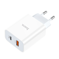 Miniatyrbilde 2 av 5: hoco. C97A Europeisk standard PD20W+QC3.0 lader for iPhone13 mobiltelefon hurtiglading hode