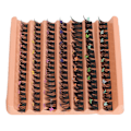 Miniatyrbilde 8 av 11: Individuelle vipper blandet 7 rader 63 klynger myke fluffy fine rot realistiske vippeextensions