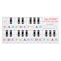 Miniatyrbilde 2 av 11: Pianotangentklistremerke Elektronisk Orgel Universal Keyboard Transparent Notasjon Selvklebende