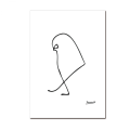 Miniatyrbild 4 av 4: En-streck Målning 2 Väggkonst Canvas Tryck Affisch, Enkla Abstrakta Svarta Linjer Konst Ritning Dekor (Set om 3 Oinramade, 20''x28'')