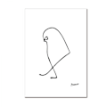 Miniatyrbillede 4 af 4: One-Stroke Maleri 2 Vægkunst Lærredstrykplakat, Enkelt Abstrakt Sort Streg Kunsttegning Dekor (Sæt med 3 Uindrammede, 20''x28'')
