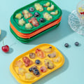 Miniatyrbild 3 av 3: Isformbricka återanvändbar multifunktionell stapelbar dammtät livsmedelskvalitet non-stick söt tecknad isblock maker mögel med lock för hem Qinhai