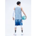 Miniatyrbild 4 av 5: Basketbolltröjor och shorts för män, lagtröjor med fickor, träningsdräkter, grå — 4XL