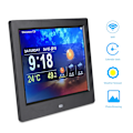 Miniatyrbild 3 av 11: 8 tums multifunktionell smart WiFi digital fotoram klocka väderprognos TFT 4:3 skärm