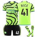 Miniatyrbillede 1 af 2: 2324 Arsenal udebane grøn trøjesæt med sokker No.41 RICE XS