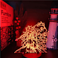 Miniatyrbillede 4 af 7: WJ Arataki Itto 3D Illusion Anime Lampe Akryl Lampara Soveværelse Dekoration Bordlampe Manga Fødselsdagsgaver 3D Optisk Illusion Nattelys PXJD Hara-kami