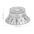 Miniatyrbilde 10 av 11: 4 stk Speed Tone Volumkontroll Knapper for Elektrisk Gitar Sølv