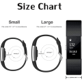 Pikkukuva 4 / 4: 3 kpl rannekkeita yhteensopivia Fitbit Charge 2:n, Classic ja Special Edition -versioiden kanssa, vaihtohihnoja Fitbit Charge 2:lle, naisille ja miehille (musta/harmaa/tummansininen - L)
