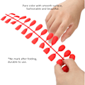 Miniatyrbillede 8 af 10: 24 stk. rene farve falske negle tips manicure dekoration kunstig negle kunst tip N5284-07