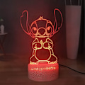Miniatyrbillede 6 af 8: Smuk Stitch 3D LED-nattelys, tegneserie Lilo & Stitch bordlampe, pigers skrivebordslampe, baby soveværelse sovende nattelampe, sengebordslampe, fødselsdagslys