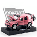 Pikkukuva 1 / 2: Vaaleanpunainen Brabus [Kuusi Ovea + Ääni Ja Valo + Näyttöjalusta] 1:32 Seosauto Malli Simuloitu Ääni Ja Valo Ovi Maastoauto Malli Ch