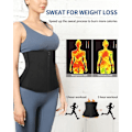 Miniatyrbillede 3 af 8: Taljetræner Korset Kvinder Træning Trimmer Sved Sports Bælte Body Shaper XXL
