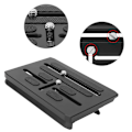 Miniatyrbild 7 av 8: Aluminiumlegering Handhållen Stabilisator Offset Snabbfrigöringsplatta Montering för DJI Ronin-S