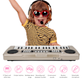 Miniatyrbillede 10 af 11: Elektronisk keyboard 37 klaverer børnelegetøj musikinstrument med mikrofonBrun