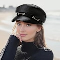 Miniatyrbild 2 av 5: XYIYI Kvinnors Retro Fiddler Cap Newsboy Hatt Visir Beret Hatt Papperspojke Gatsby Målare Bakerboy Hatt