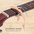 Miniatyrbild 7 av 10: Zink-legering hajdesign gitarr capo snabbväxlingsklämma nyckelutlösning (roséguld)