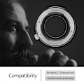 Miniatyrbild 3 av 11: K&F CONCEPT Adapterring för Nikon S / D-objektiv för Micro 4/3 M4/3 DSLR-kamerahus