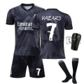 Miniatyrbilde 1 av 2: Real Madrid 120-årsjubileums fotballdraktsett 2022-2023, med sokker og beskyttelsesutstyr - nr. 7 HAZARD#24 No.7 HAZARD #24