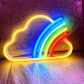 Miniatyrbild 2 av 5: Neon skyltar för väggdekor, neonljusskyltar LED-skyltar för sovrumsvägg USB/batteridriven regnbågsmoln neon skyltar för sovrum