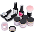 Miniatyrbild 3 av 11: 10 st Nail Dipping Powder Set Nail Art Powder Top Base Coat Gel Brush Manikyrverktyg (C Set)