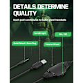 Miniatyrbillede 6 af 7: Gaming Headset med mikrofon, Gaming Hovedtelefoner til PS4 PS5 Xbox One PC med LED-lys, Playstation Headset med støjreduktion
