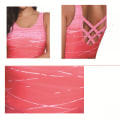 Miniatyrbilde 4 av 4: Womens One Piece Bathing Suits Color Block Print Criss Cross Back Swimsuits Athletic Swimwear, Colorful, XL