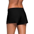 Miniatyrbild 2 av 6: Badshorts för kvinnor med hög midja, badbyxor, badshorts, badkläder, bikini, boardshorts, svart, XL