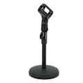Miniatyrbild 6 av 11: Desktop Metal Tripod Fällbar Mikrofonstativ Justerbar Vinkel Disc Mikrofonfäste Hållare Stativ
