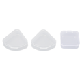 Miniatyrbillede 7 af 11: 4 stk. Makeup Puff Svamp Holder Etui Forskellig Form Transparent Bærbar Vandtæt Puff Beskyttende Beholder