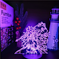 Miniatyrbillede 3 af 7: WJ Arataki Itto 3D Illusion Anime Lampe Akryl Lampara Soveværelse Dekoration Bordlampe Manga Fødselsdagsgaver 3D Optisk Illusion Nattelys PXJD Hara-kami