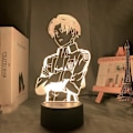 Miniatyrbilde 1 av 5: Anime Attack on Titan Akryl Bordlampe Kaptein Levi Ackerman Illusionsnattslys Figur 16 Farger s Sove for Hjem Romdekor K