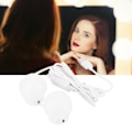Miniatyrbillede 3 af 11: LED-pære spejl lys forfængelighed USB touch switch spejl lampe kit linse forlygte pærer kit 2 pærer