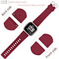 Miniatyrbild 5 av 6: Smartwatch-armbandet är kompatibelt med Fitbit Versa Smartwatch, Versa 2 och Versa Lite se-klockor för kvinnor och män（Röd-S）