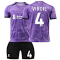 Miniatyrbild 1 av 2: 2023-2024 Liverpool 2:a bortatröja set för barn - Nr 4 VIRGIL#XS No.4 VIRGIL #XS