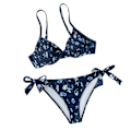 Miniatyrbillede 5 af 6: Sexet High Cut String Floral Bikini Sæt Søde Bøjlebadedragter til Kvinder Push Up 2-delt Badedragter，L