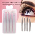 Miniatyrbild 8 av 11: Rostfritt Stål Eyebrow Tweezer Slant Tip Eyebrow Shaping Clip Makeup Tool (Slipning)