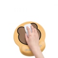 Miniatyrbild 3 av 4: Mjölk Silke Material Körsbärsbjörn Musmatta Handledsstöd Ass Anti-Slip Pad Silikon - Gamingmatta Gummibas Designad för Bärbara datorer Gul