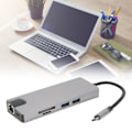 Miniatyrbild 11 av 11: 8 i 1 Typ C till VGA HD Multimedia Interface Hub Adapter PD Snabbladdning USB3.0 Hub