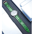 Miniatyrbild 2 av 5: AVEKI Watch i äkta läder Flerfärgat vattentätt för män kvinnor, GR-grön (20 mm)