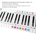 Pikkukuva 7 / 11: 88-näppäiminen Simuloitu Paperinen Elektroninen Keyboard-Tarra Lapsille Pianon Harjoitteluun (T-2)