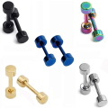 Miniatyrbilde 1 av 7: Dot Øredobber, Høyglanspolert Kirurgisk Stål Skrue Flat Back Disc Stud Øredobber for Kvinner Menn Pakke med 5 Par (3MM)