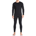 Miniatyrbild 1 av 4: Thermal för män, Long Johns Base Layer Fleecefoder Topp Nederdel herrfleecekostym svart M