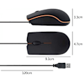 Miniatyrbillede 3 af 3: Kablet mus, USB-kablet computermus til højre eller venstre hånd, ergonomisk computermus med holdbart klik til pc, computer, bærbar computer, stationær, Chromebo
