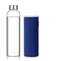 Miniatyrbillede 1 af 5: Karafler 360 ml med ærme og låg i rustfrit stål - Lækagesikker hætte, genanvendelig, perfekt til rejser og opbevaring af drikkevarer, juice, blå