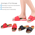 Miniatyrbillede 5 af 5: Massage Slippers Sundhedspleje Blod Aktivering Fod Afslapning Massager Sko Sort 39